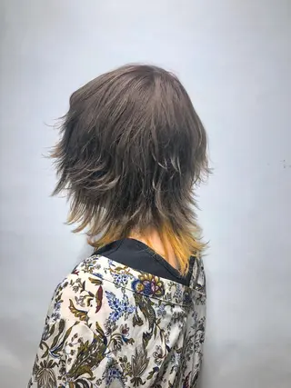ミディアム カラー 中野 竜介のヘアスタイル