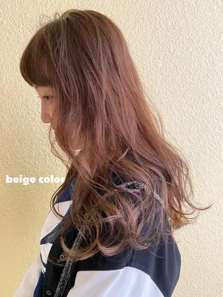 セミロング カラー ツキノキ　ミナ 8月から西梅田店のヘアスタイル