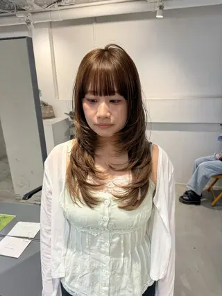 セミロング 100%可愛い顔周り 💓レイヤー/しずくのヘアスタイル