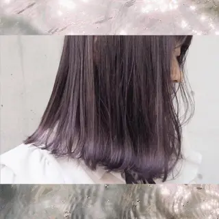 セミロング カラー パーマ ヘアアレンジ 艶カラー/ケアカラー /韓国ヘア/ヒビキのヘアスタイル