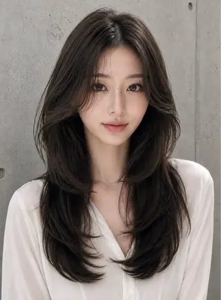 セミロング カラー ヘアアレンジ 🌫️大人韓国ヘア 🌫️naoyaのヘアスタイル