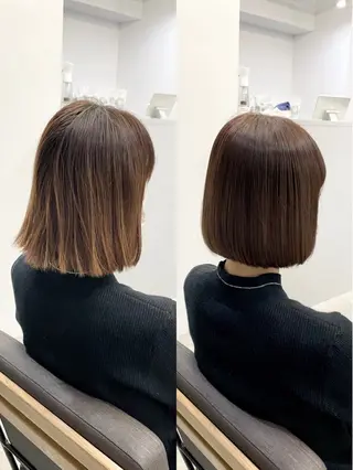 ミディアム カラー パーマ 生艶髪＆レイヤー🔔 渋谷お薦めNo.1✨のヘアスタイル