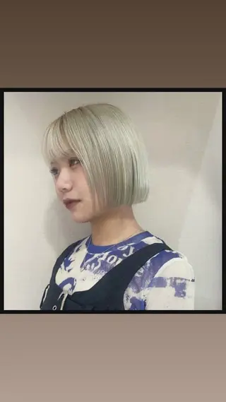 ショート 透明感ダブルカラー/ 似合わせボブ👑涼介のヘアスタイル