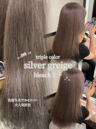 カラー 暖色/透明感カラー 🤍yuzuho🫧のヘアスタイル