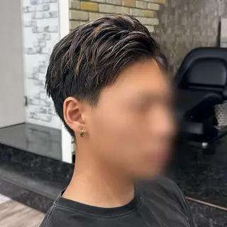 メンズ 透明感カラー 髪質 改善 Wカラー原心愛のヘアスタイル
