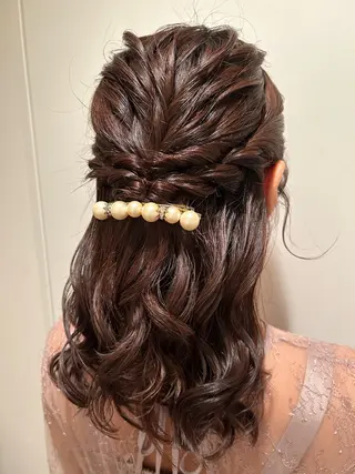 セミロング ヘアアレンジ T Ayaのヘアスタイル