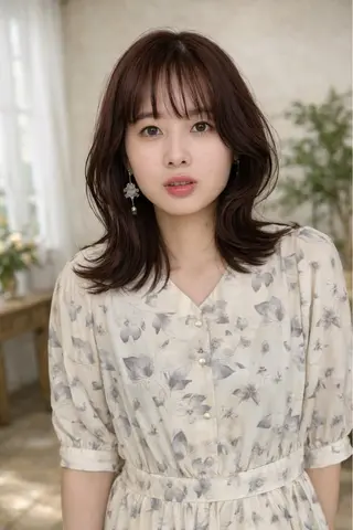 ミディアム カラー grand juteのヘアスタイル