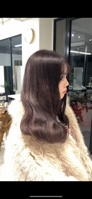 セミロング カラー ayana /透明感カラー🤍のヘアスタイル