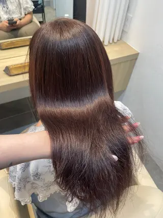 ミディアム カラー ベージュ/透明感/ 桃子🎀のヘアスタイル