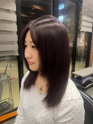 ミディアム カラー 🌺海外風/赤みなし オリーブ/yui🌺のヘアスタイル