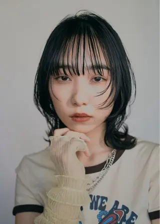 ミディアム enx天王町店 伊藤 愛央のヘアスタイル