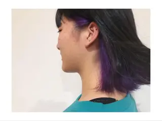 ミディアム カラー パル__レイヤー/パ ーマ/デザインカラーのヘアスタイル