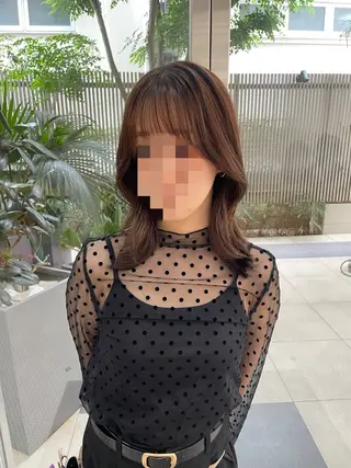 ミディアム レイヤーカット 🌱 はるかのヘアスタイル