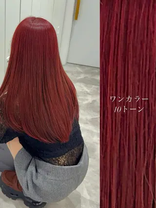 ロング カラー 🍒暖色🍒ブリーチ なしカラー/たくみ。のヘアスタイル
