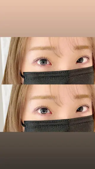 セミロング カラー パーマ ヘアアレンジ メンズ キッズ ネイル マツエク・マツパ アイブロウ 𝑹 eyelashのマツエク・マツパデザイン