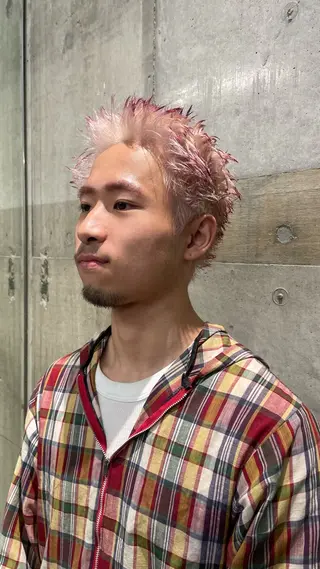 ショート 西宮北口パーマ 鮫島竜海のヘアスタイル