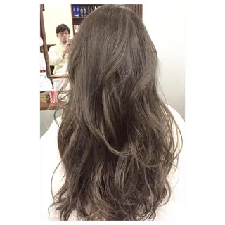 ロング カラー パーソナルカラー診断 できます 木曽 主博のヘアスタイル