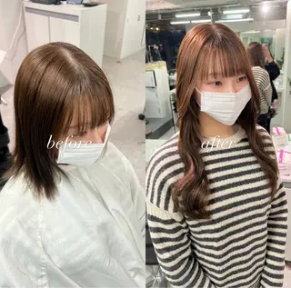 セミロング nailist mana𖤐´-のネイルデザイン