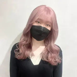 セミロング カラー 🩵ブリーチカラー MIORI🩵のヘアスタイル