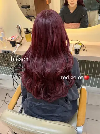 セミロング カラー ヘアアレンジ ハイトーンピンク🍑 ブリーチ🍑RINAのヘアスタイル