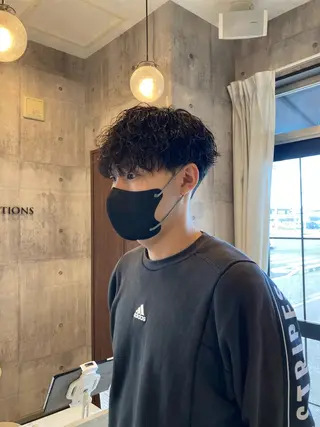 ショート パーマ メンズ ハマノ ミユのヘアスタイル