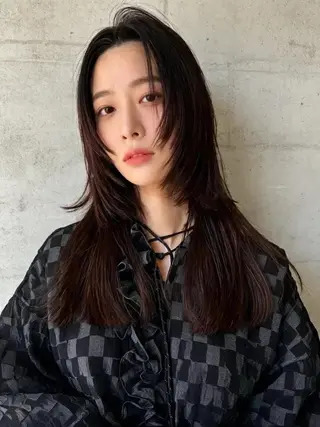 ロング カラー ウルフカット 811 大阪梅田 ウルフのヘアスタイル