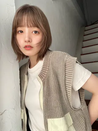 ミディアム minami カラーモデル募集中のヘアスタイル