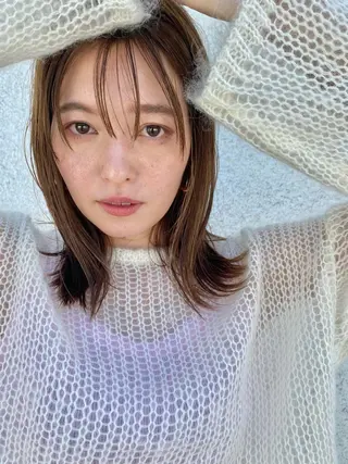 ミディアム カラー ヒラノホナミ 🫧艶髪🫧髪質改善のヘアスタイル