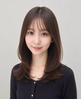 セミロング 🧡くびれヘア/前髪 顔周り🧡久原結衣のヘアスタイル