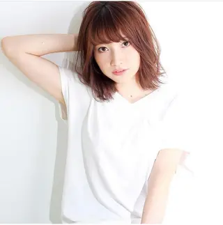 ミディアム カラー 【Lei】橋本孝太 レイヤー・美髪矯正のヘアスタイル