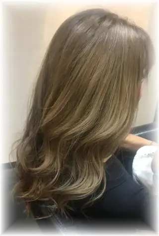 ロング カラー 大野 桃果🐸のヘアスタイル