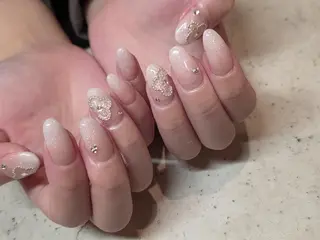 ネイル 韓国/ワンホン/長さ 出しつけ放題🎀のネイルデザイン