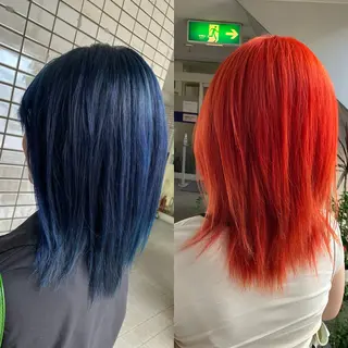 セミロング カラー 小島 よしおのヘアスタイル