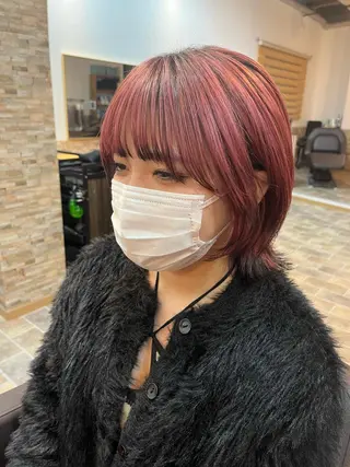 ショート カラー ヘアカラー&縮毛矯正 STAR☆RIVERのヘアスタイル