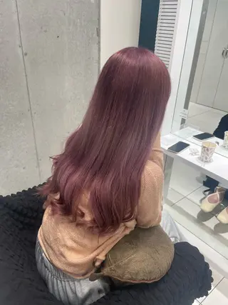 ロング カラー yuzuna ハイトーン 天神のヘアスタイル