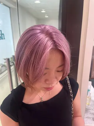 ミディアム カラー デザインカラー✧ 透明感カラーリノのヘアスタイル