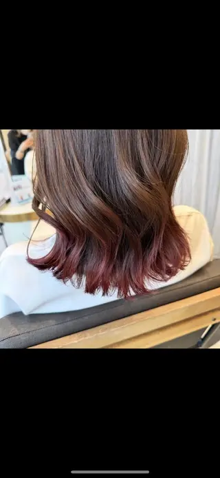 ミディアム カラー インナーカラー☆ 香西茉奈のヘアスタイル