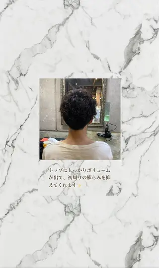パーマ メンズ 勝河 怜楊のヘアスタイル