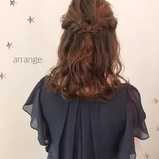 ミディアム ヘアアレンジ 市川 千夏のヘアスタイル