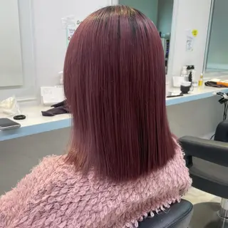 ミディアム 【美髪矯正/絹髪】 🎀hinano🎀のヘアスタイル
