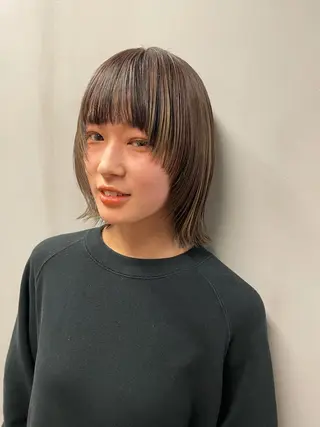 ミディアム カラー パーマ ヘアアレンジ メンズ キッズ ネイル マツエク・マツパ tatsumi/ボブ ウルフ/レイヤーのヘアスタイル