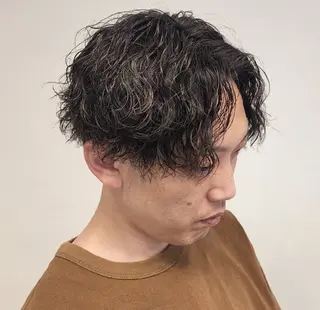 ミディアム メンズ パーマ 【イケメン風パーマ】 SHOFYのヘアスタイル