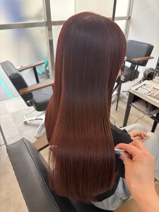 セミロング カラー 🥀韓国ヘア🥀 宮津真菜のヘアスタイル