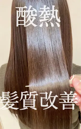 ロング カラー 髪質改善カラー韓国風 レイヤーtudaのヘアスタイル