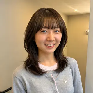ミディアム カラー SAKI 新宿のヘアスタイル