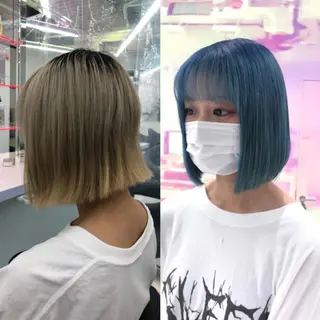 ショート カラー パーマ ヘアアレンジ メンズ キッズ ネイル マツエク・マツパ KANAMI 🌏のヘアスタイル