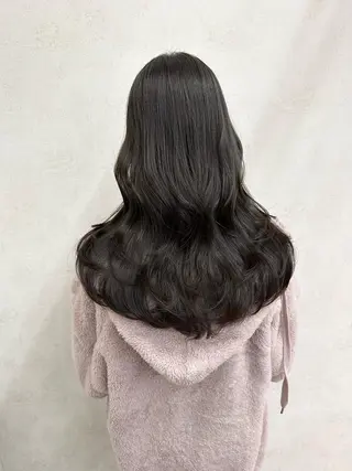 ロング カラー ヘアアレンジ 地毛風縮毛矯正 /ニュアンス/はるたのヘアスタイル