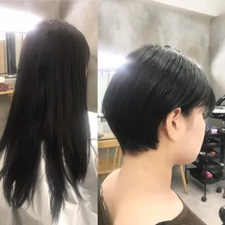 ショート カラー ネイル マツエク・マツパ 色気レイヤー& ショートはお任せ🌟のヘアスタイル