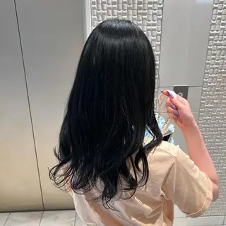 セミロング カラー 柔らかい縮毛矯正 Yu🫧銀座🩶のヘアスタイル