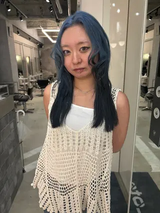 セミロング カラー デザインカラー /rioのヘアスタイル
